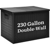 image:imageYITAHOME 32 Gallon Deck Box Resin Storage with Lockable Lid amp Side Handles Indoor Outdoor Small Container for Patio Cushion Garden Pool Accessories Backyard Furniture Water ResistantBlack