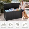 image:imageYITAHOME 32 Gallon Deck Box Resin Storage with Lockable Lid amp Side Handles Indoor Outdoor Small Container for Patio Cushion Garden Pool Accessories Backyard Furniture Water ResistantBlack