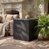 image:imageYITAHOME 32 Gallon Deck Box Resin Storage with Lockable Lid amp Side Handles Indoor Outdoor Small Container for Patio Cushion Garden Pool Accessories Backyard Furniture Water ResistantBlack