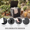 image:imageYITAHOME 32 Gallon Deck Box Resin Storage with Lockable Lid amp Side Handles Indoor Outdoor Small Container for Patio Cushion Garden Pool Accessories Backyard Furniture Water ResistantBlack