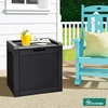 image:imageYITAHOME 32 Gallon Deck Box Resin Storage with Lockable Lid amp Side Handles Indoor Outdoor Small Container for Patio Cushion Garden Pool Accessories Backyard Furniture Water ResistantBlack