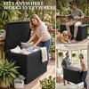 image:imageYITAHOME 32 Gallon Deck Box Resin Storage with Lockable Lid amp Side Handles Indoor Outdoor Small Container for Patio Cushion Garden Pool Accessories Backyard Furniture Water ResistantBlack