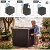 image:imageYITAHOME 32 Gallon Deck Box Resin Storage with Lockable Lid amp Side Handles Indoor Outdoor Small Container for Patio Cushion Garden Pool Accessories Backyard Furniture Water ResistantBlack