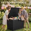 image:imageYITAHOME 32 Gallon Deck Box Resin Storage with Lockable Lid amp Side Handles Indoor Outdoor Small Container for Patio Cushion Garden Pool Accessories Backyard Furniture Water ResistantBlack