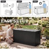 image:imageYITAHOME 32 Gallon Deck Box Resin Storage with Lockable Lid amp Side Handles Indoor Outdoor Small Container for Patio Cushion Garden Pool Accessories Backyard Furniture Water ResistantBlack