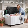 image:imageYITAHOME 32 Gallon Deck Box Resin Storage with Lockable Lid amp Side Handles Indoor Outdoor Small Container for Patio Cushion Garden Pool Accessories Backyard Furniture Water ResistantWhite  Black