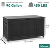 image:imageYITAHOME 32 Gallon Deck Box Resin Storage with Lockable Lid amp Side Handles Indoor Outdoor Small Container for Patio Cushion Garden Pool Accessories Backyard Furniture Water ResistantBlack