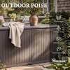 image:imageYITAHOME 32 Gallon Deck Box Resin Storage with Lockable Lid amp Side Handles Indoor Outdoor Small Container for Patio Cushion Garden Pool Accessories Backyard Furniture Water ResistantBrown
