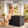 image:imageYITAHOME 32 Gallon Deck Box Resin Storage with Lockable Lid amp Side Handles Indoor Outdoor Small Container for Patio Cushion Garden Pool Accessories Backyard Furniture Water ResistantBlack