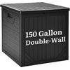 image:imageYITAHOME 32 Gallon Deck Box Resin Storage with Lockable Lid amp Side Handles Indoor Outdoor Small Container for Patio Cushion Garden Pool Accessories Backyard Furniture Water ResistantBlack