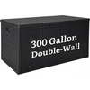 image:imageYITAHOME 32 Gallon Deck Box Resin Storage with Lockable Lid amp Side Handles Indoor Outdoor Small Container for Patio Cushion Garden Pool Accessories Backyard Furniture Water ResistantBlack