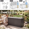 image:imageYITAHOME 32 Gallon Deck Box Resin Storage with Lockable Lid amp Side Handles Indoor Outdoor Small Container for Patio Cushion Garden Pool Accessories Backyard Furniture Water ResistantBrown