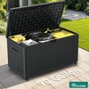 image:imageYITAHOME 32 Gallon Deck Box Resin Storage with Lockable Lid amp Side Handles Indoor Outdoor Small Container for Patio Cushion Garden Pool Accessories Backyard Furniture Water ResistantBlack