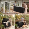 image:imageYITAHOME 32 Gallon Deck Box Resin Storage with Lockable Lid amp Side Handles Indoor Outdoor Small Container for Patio Cushion Garden Pool Accessories Backyard Furniture Water ResistantBlack
