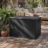 image:imageYITAHOME 32 Gallon Deck Box Resin Storage with Lockable Lid amp Side Handles Indoor Outdoor Small Container for Patio Cushion Garden Pool Accessories Backyard Furniture Water ResistantBlack