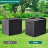 image:imageYITAHOME 32 Gallon Deck Box Resin Storage with Lockable Lid amp Side Handles Indoor Outdoor Small Container for Patio Cushion Garden Pool Accessories Backyard Furniture Water ResistantBlack