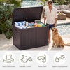 image:imageYITAHOME 32 Gallon Deck Box Resin Storage with Lockable Lid amp Side Handles Indoor Outdoor Small Container for Patio Cushion Garden Pool Accessories Backyard Furniture Water ResistantBrown