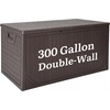 image:imageYITAHOME 32 Gallon Deck Box Resin Storage with Lockable Lid amp Side Handles Indoor Outdoor Small Container for Patio Cushion Garden Pool Accessories Backyard Furniture Water ResistantBrown