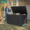 image:imageYITAHOME 32 Gallon Deck Box Resin Storage with Lockable Lid amp Side Handles Indoor Outdoor Small Container for Patio Cushion Garden Pool Accessories Backyard Furniture Water ResistantBlack