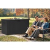 image:imageYITAHOME 32 Gallon Deck Box Resin Storage with Lockable Lid amp Side Handles Indoor Outdoor Small Container for Patio Cushion Garden Pool Accessories Backyard Furniture Water ResistantBlack