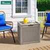 image:imageYITAHOME 32 Gallon Rattan Deck Box Indoor Outdoor Storage Box for Patio Furniture Pool Accessories Cushions Garden Tools Sports Equipment Waterproof Resin with Lockable Lid amp Side HandlesBrownBrown