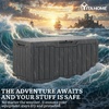 image:imageYITAHOME 32 Gallon Rattan Deck Box Indoor Outdoor Storage Box for Patio Furniture Pool Accessories Cushions Garden Tools Sports Equipment Waterproof Resin with Lockable Lid amp Side HandlesBrownDark Gray