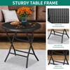 image:imageYITAHOME 32 Inch Round Folding Table for OutdoorIndoor Lightweight Foldable Table wThick Table Top and Sturdy Metal Frame Ideal for Patio Backyard Dining Room Events BlackBlack