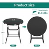 image:imageYITAHOME 32 Inch Round Folding Table for OutdoorIndoor Lightweight Foldable Table wThick Table Top and Sturdy Metal Frame Ideal for Patio Backyard Dining Room Events BlackBlack