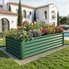 image:imageYITAHOME 6x3x3ft Large Raised Garden Bed Kit Galvanized Metal Planter Box with Gloves Support Rod Outdoor Above Ground Planters for Plants Vegetables Flowers Green