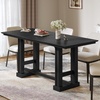 image:imageYITAHOME 70 Dining Table for 610 People Farmhouse Rectangular Kitchen Table with Thick Base for Dining Room Living Room and Kitchen Dark WalnutBlack