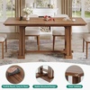 image:imageYITAHOME 70 Dining Table for 610 People Farmhouse Rectangular Kitchen Table with Thick Base for Dining Room Living Room and Kitchen Dark WalnutDark Walnut