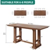 image:imageYITAHOME 70 Dining Table for 610 People Farmhouse Rectangular Kitchen Table with Thick Base for Dining Room Living Room and Kitchen Dark WalnutDark Walnut