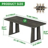 image:imageYITAHOME 70 Dining Table for 610 People Farmhouse Rectangular Kitchen Table with Thick Base for Dining Room Living Room and Kitchen Dark WalnutGrey