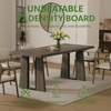 image:imageYITAHOME 70 Dining Table for 610 People Farmhouse Rectangular Kitchen Table with Thick Base for Dining Room Living Room and Kitchen Dark WalnutGrey