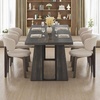 image:imageYITAHOME 70 Dining Table for 610 People Farmhouse Rectangular Kitchen Table with Thick Base for Dining Room Living Room and Kitchen Dark WalnutGrey