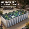 image:imageYITAHOME 8x4x2ft 2pcs Large Raised Garden Bed Galvanized Metal Planter Box with Gloves Ground Nails Support Rod amp Safety Rubber Outdoor Above Ground Planters for Plants Vegetables Flowers SilverSilver
