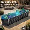 image:imageYITAHOME 8x4x2ft 2pcs Large Raised Garden Bed Galvanized Metal Planter Box with Gloves Ground Nails Support Rod amp Safety Rubber Outdoor Above Ground Planters for Plants Vegetables Flowers SilverBlack
