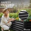 image:imageYITAHOME 8x4x2ft 2pcs Large Raised Garden Bed Galvanized Metal Planter Box with Gloves Ground Nails Support Rod amp Safety Rubber Outdoor Above Ground Planters for Plants Vegetables Flowers SilverBlack