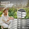 image:imageYITAHOME 8x4x2ft 2pcs Large Raised Garden Bed Galvanized Metal Planter Box with Gloves Ground Nails Support Rod amp Safety Rubber Outdoor Above Ground Planters for Plants Vegetables Flowers SilverSilver