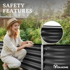 image:imageYITAHOME 8x4x2ft 2pcs Large Raised Garden Bed Galvanized Metal Planter Box with Gloves Ground Nails Support Rod amp Safety Rubber Outdoor Above Ground Planters for Plants Vegetables Flowers SilverBlack