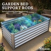 image:imageYITAHOME 8x4x2ft 2pcs Large Raised Garden Bed Galvanized Metal Planter Box with Gloves Ground Nails Support Rod amp Safety Rubber Outdoor Above Ground Planters for Plants Vegetables Flowers SilverSilver