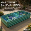 image:imageYITAHOME 8x4x2ft 2pcs Large Raised Garden Bed Galvanized Metal Planter Box with Gloves Ground Nails Support Rod amp Safety Rubber Outdoor Above Ground Planters for Plants Vegetables Flowers SilverGreen