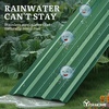 image:imageYITAHOME 8x4x2ft 2pcs Large Raised Garden Bed Galvanized Metal Planter Box with Gloves Ground Nails Support Rod amp Safety Rubber Outdoor Above Ground Planters for Plants Vegetables Flowers SilverGreen