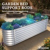 image:imageYITAHOME 8x4x2ft 2pcs Large Raised Garden Bed Galvanized Metal Planter Box with Gloves Ground Nails Support Rod amp Safety Rubber Outdoor Above Ground Planters for Plants Vegetables Flowers SilverSilver