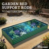 image:imageYITAHOME 8x4x2ft 2pcs Large Raised Garden Bed Galvanized Metal Planter Box with Gloves Ground Nails Support Rod amp Safety Rubber Outdoor Above Ground Planters for Plants Vegetables Flowers SilverGreen