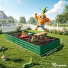 image:imageYITAHOME 8x4x2ft 2pcs Large Raised Garden Bed Galvanized Metal Planter Box with Gloves Ground Nails Support Rod amp Safety Rubber Outdoor Above Ground Planters for Plants Vegetables Flowers SilverGreen