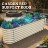 image:imageYITAHOME 8x4x2ft 2pcs Large Raised Garden Bed Galvanized Metal Planter Box with Gloves Ground Nails Support Rod amp Safety Rubber Outdoor Above Ground Planters for Plants Vegetables Flowers SilverCream Yellow