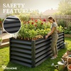 image:imageYITAHOME 8x4x3ft Large Raised Garden Bed Kit Galvanized Metal Planter Box with Gloves Support Rod amp Safety Rubber Outdoor Above Ground Planters for Plants Vegetables Flowers Black