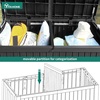 image:imageYITAHOME Large Deck Box 120 Gallon Resin Outdoor Storage Box wSlideLocking Black Lid Patio Storage Bin for Outdoor Pillows Garden Tools and Pool Supplies Waterproof Lockable GrayishWhiteBlack