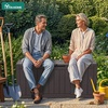 image:imageYITAHOME Large Deck Box 120 Gallon Resin Outdoor Storage Box wSlideLocking Black Lid Patio Storage Bin for Outdoor Pillows Garden Tools and Pool Supplies Waterproof Lockable GrayishWhiteDark Brown